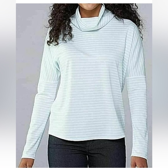 Oiselle Big Stripe Mock-Neck Top - Women's - Picture 1 of 8